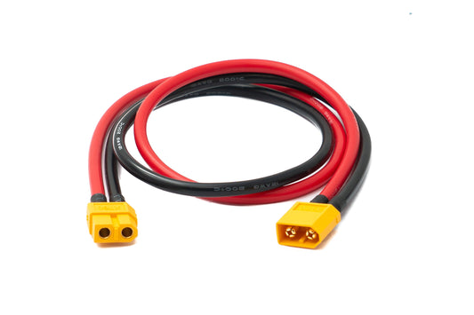 SYSTEM-S XT60 12AWG framlengingarsnúra, 50 cm, karlkyns í kvenkyns, fyrir sólarsellu, sólareiningu