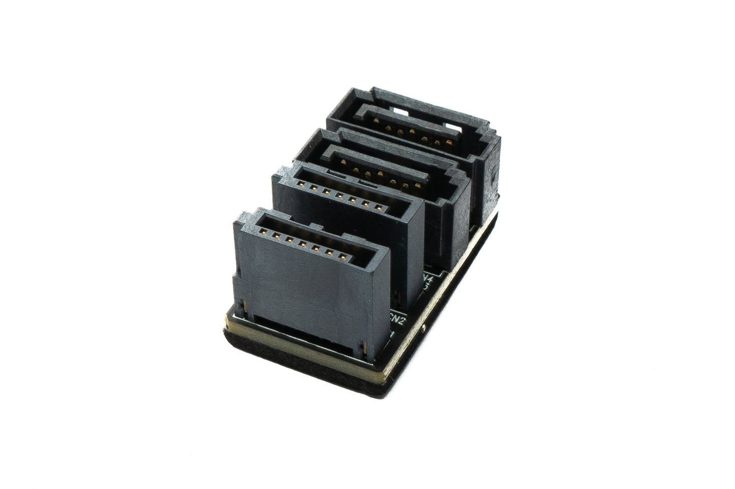 SYSTEM-S SATA millistykki 2x 7 pinna kvenkyns í 2x karlkyns snúra 180° U-beygjuhorn fyrir móðurborð SSD HDD