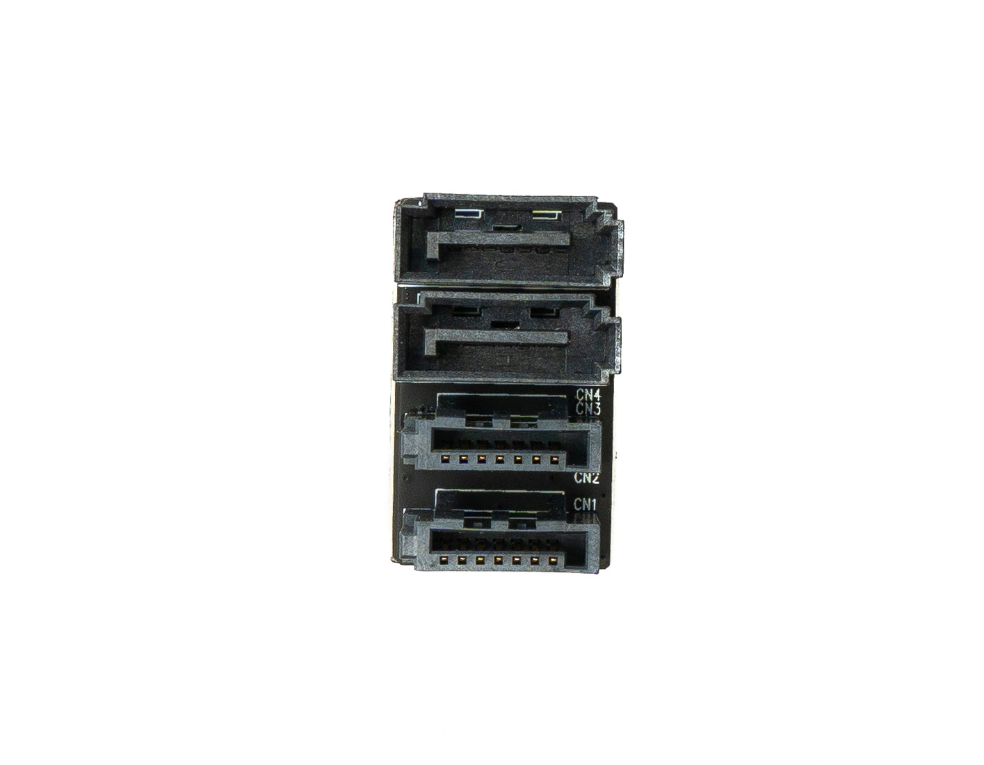 SYSTEM-S SATA millistykki 2x 7 pinna kvenkyns í 2x karlkyns snúra 180° U-beygjuhorn fyrir móðurborð SSD HDD