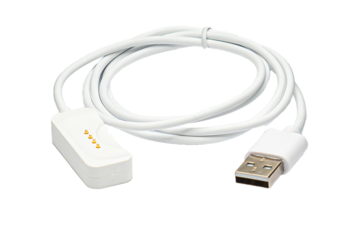 USB 2.0 snúra 100 cm fyrir Oppo Watch X snjallúr í hvítu