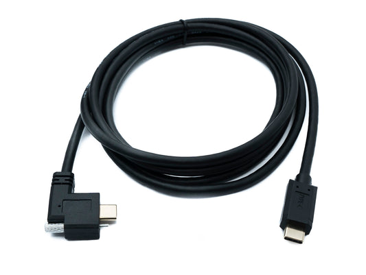 SYSTEM-S USB 3.1 Gen 2 cable 200 cm Type C male to male double screw angled left right 10 Gbit/s