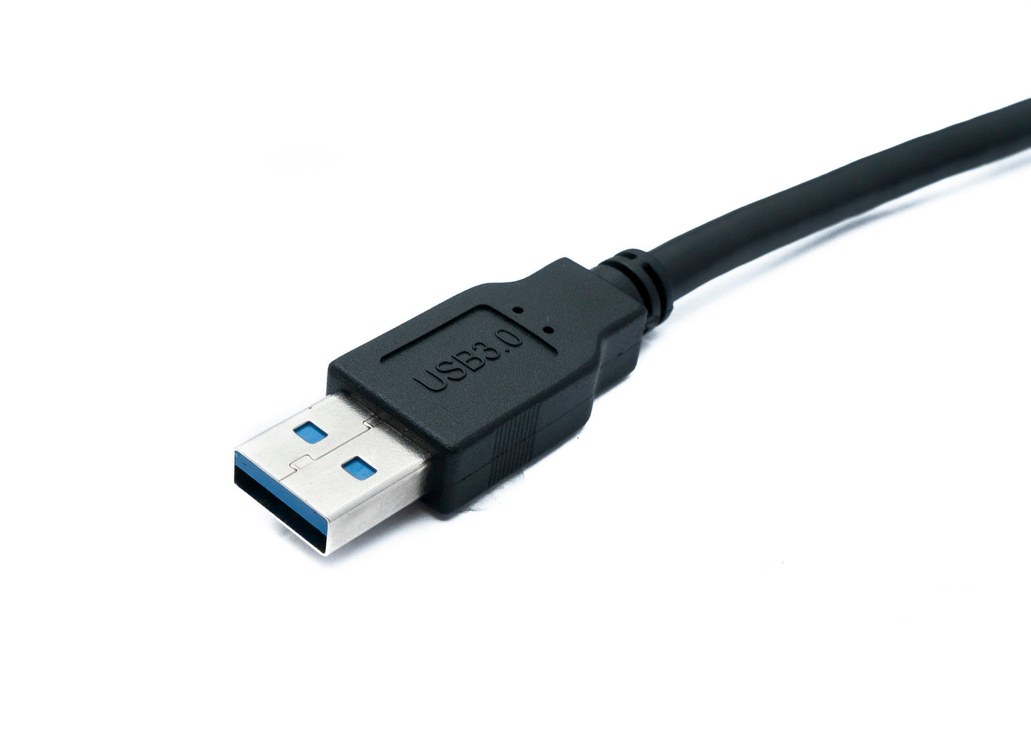 SYSTEM-S USB 3.0 snúra 150 cm af gerðinni B karlkyns í A karlkyns með ská, 5 Gbit/s 100W í svörtu