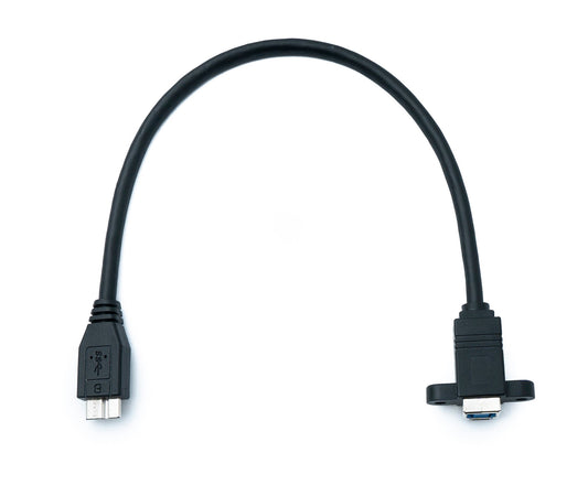 SYSTEM-S USB 3.0 snúra 30 cm Micro B tengi í Type B tengi fyrir veggfestingu