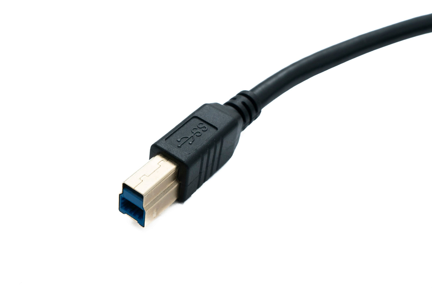 SYSTEM-S USB 3.0 snúra 5 m karlkyns B í karlkyns A tengi 5 Gbit/s 100W í svörtu