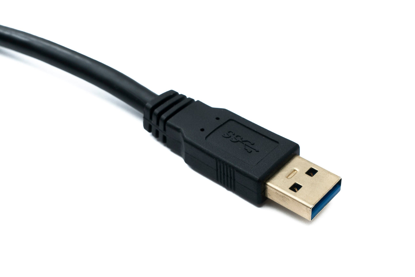 SYSTEM-S USB 3.0 snúra 5 m karlkyns B í karlkyns A tengi 5 Gbit/s 100W í svörtu