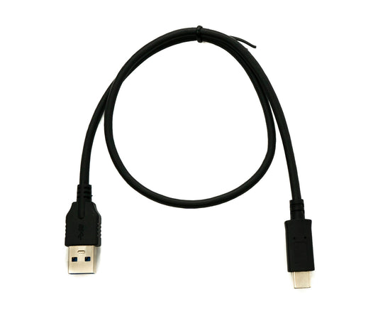 SYSTEM-S USB 3.1 Kabel 50 cm Typ C Stecker zu 3.0 A Stecker 5 Gbit/s 100W in Schwarz