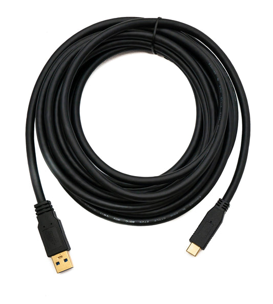 SYSTEM-S USB 3.1 Kabel 5 m Typ C Stecker zu 3.0 A Stecker  Kabel 5 Gbit/s 100W in Schwarz