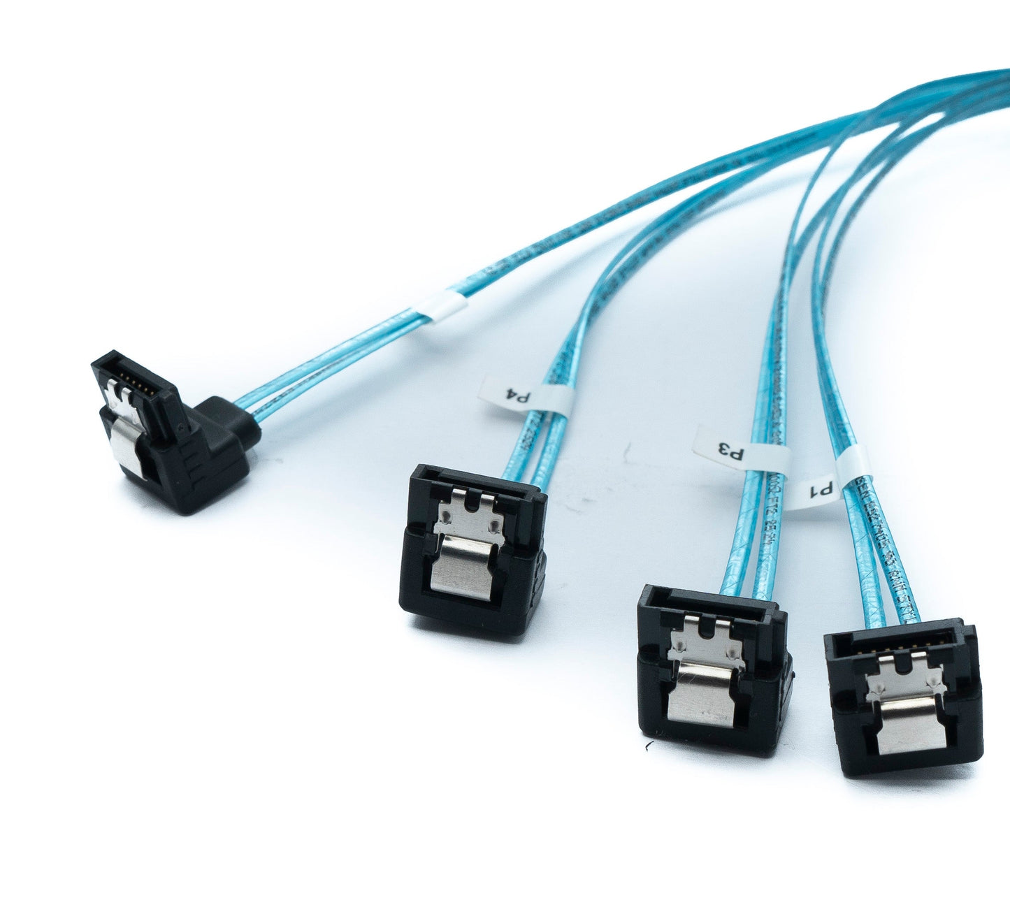 SYSTEM-S SFF-8087 cable 100 cm Mini SAS 36 pin to 4x SATA 7 pin angle for RAID hard drive motherboard