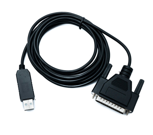 SYSTEM-S DB25 Kabel 3 m RS232 IEEE 1248 Stecker zu USB 2.0 Typ A Stecker