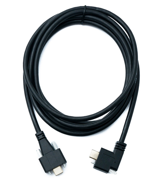 SYSTEM-S USB 3.1 Gen 2 Cable 2 m Type C Male to Male Panel Mount Angled Left Right Angled 10 Gbit/s 100W
