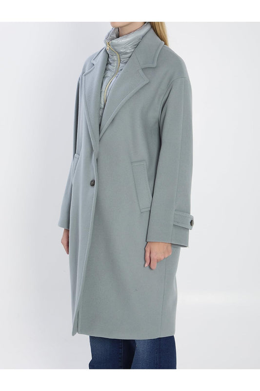 Ultralight wool and nylon coat