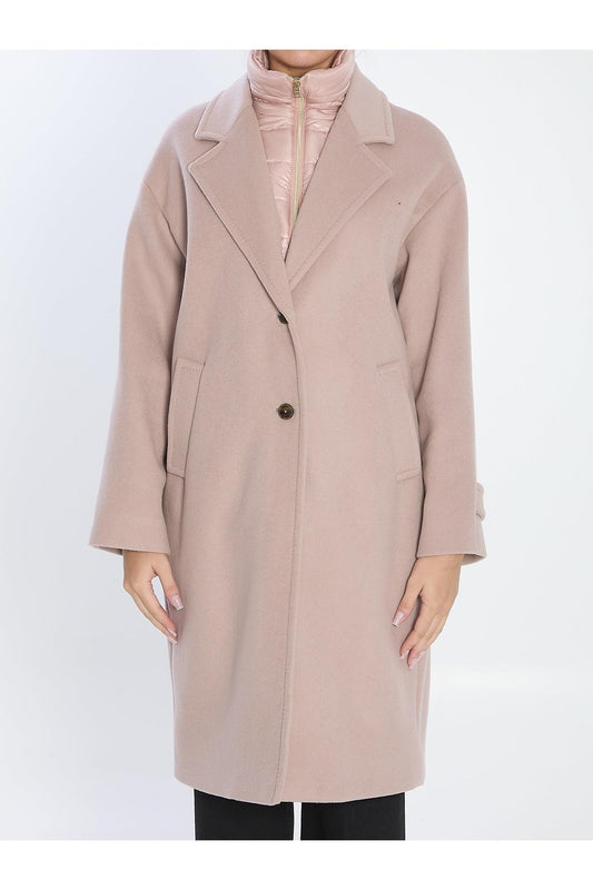 Ultralight wool and nylon coat