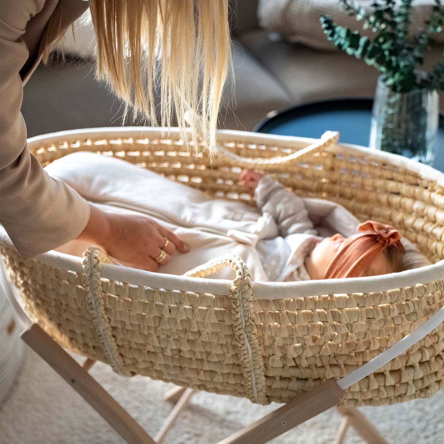 Pucksack Velours mitwachsend –  Ganzjahres Babyschlafsack & Einschlafhilfe