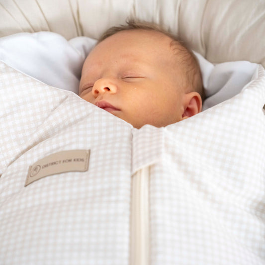 Pucksack Baumwolle kariert mitwachsend - Ganzjahresschlafsack & Einschlafhilfe