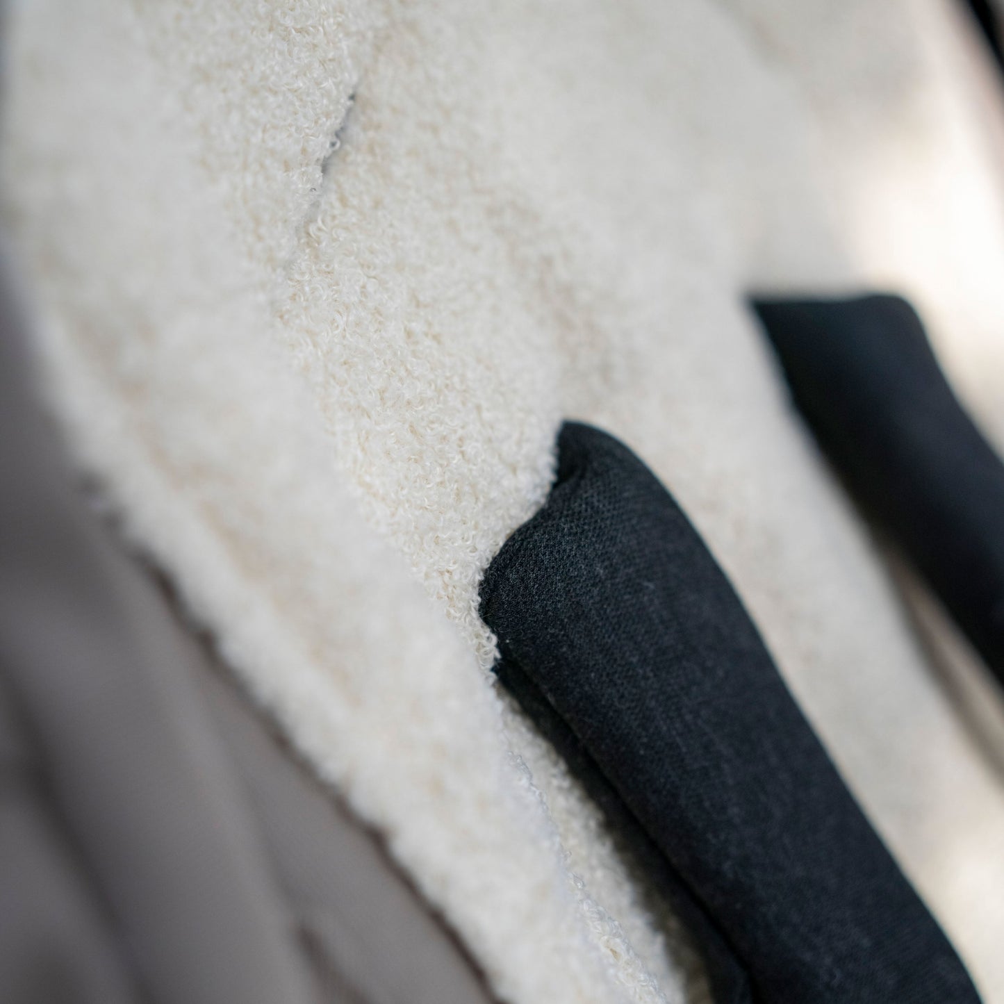 Sitzauflage Teddystoff Bouclé für den Kinderwagen - universell passend