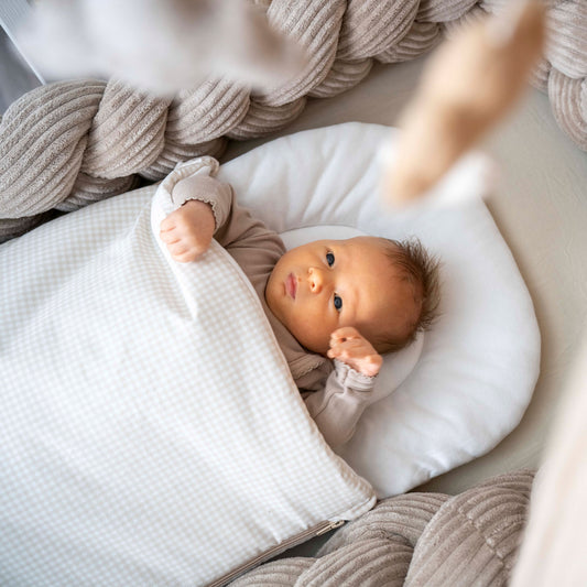 Babyschlafsack Sleepy Baumwolle kariert – Ganzjahresschlafsack