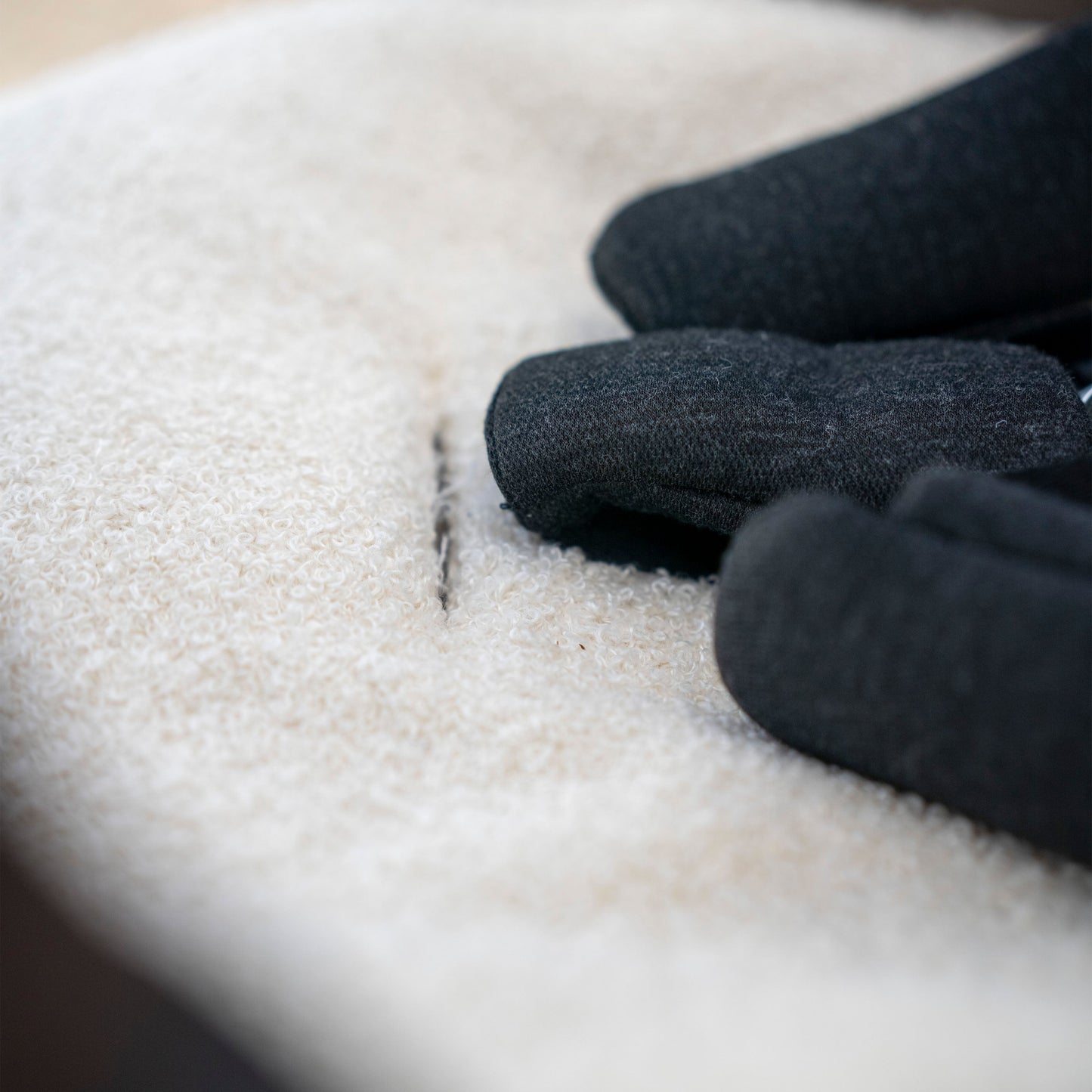 Sitzauflage Teddystoff Bouclé für den Kinderwagen - universell passend