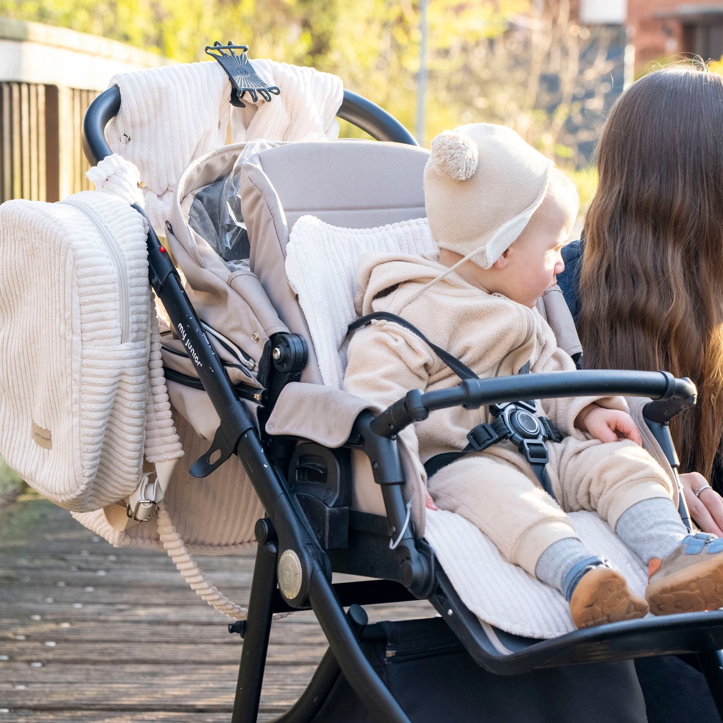 Sitzauflage Cord für den Kinderwagen Cord -universell passend