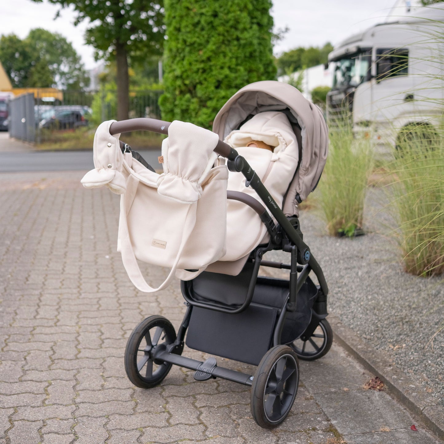 Wickeltasche Kaschmir elegante Kinderwagen-Tasche | Mom bag