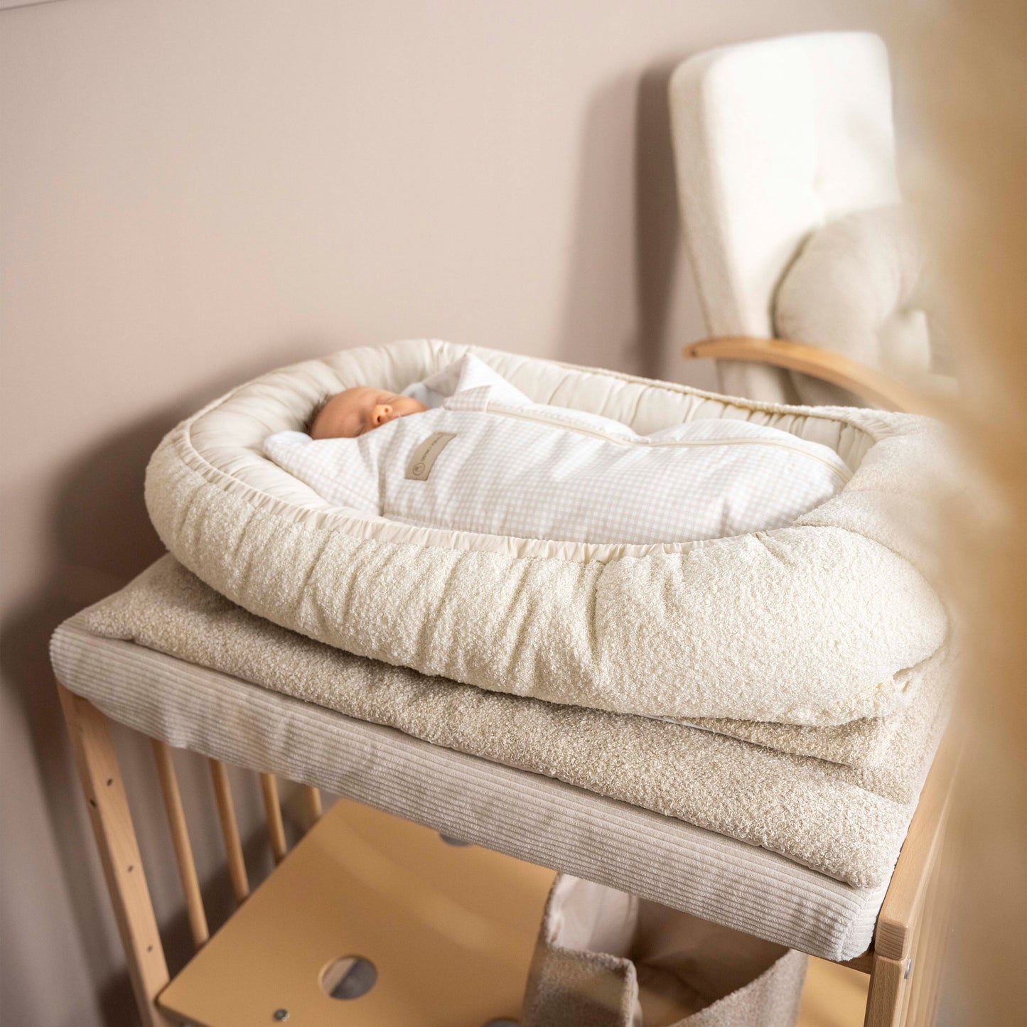 Pucksack Baumwolle kariert mitwachsend - Ganzjahresschlafsack & Einschlafhilfe