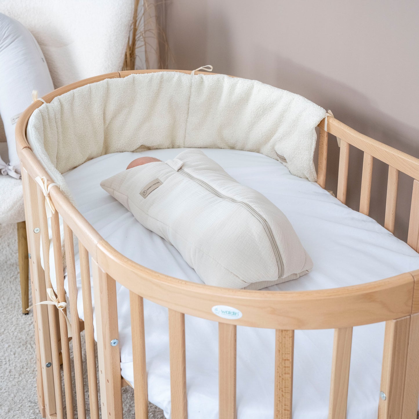 Pucksack Musselin mitwachsend - Ganzjahresschlafsack wärmend & atmungsaktiv