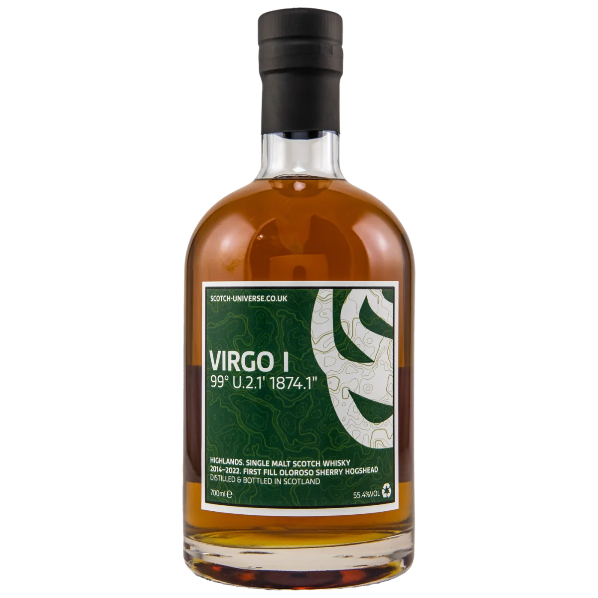 Virgo I 2014/2022 Skotskt alheims Oloroso Sherry (Glenglassaugh)