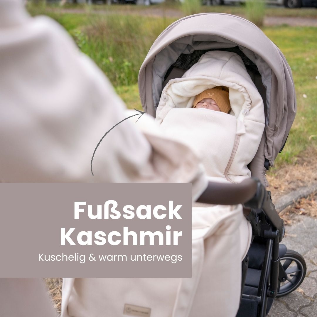 Winterfußsack Kaschmir – luxuriös & warm für Kinderwagen & Autoschale