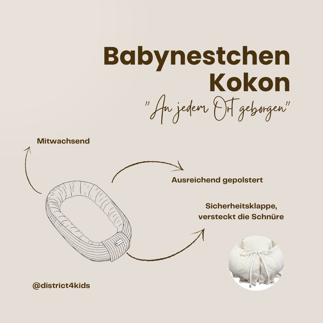 Babynestchen Bio Baumwolle – mitwachsender & nachhaltiger Baby-Kokon