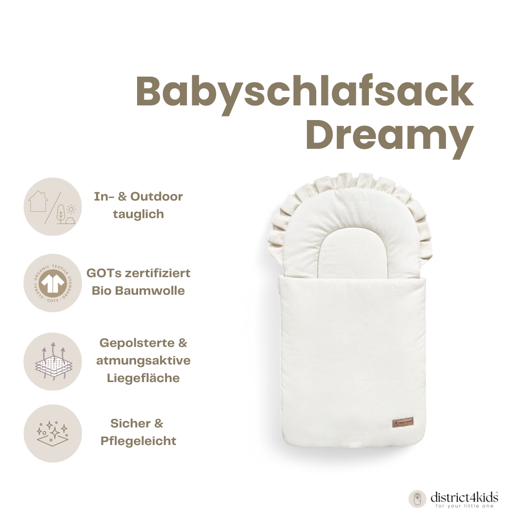 Babyschlafsack Dreamy Bio-Baumwolle - nachhaltiger Ganzjahresschlafsack