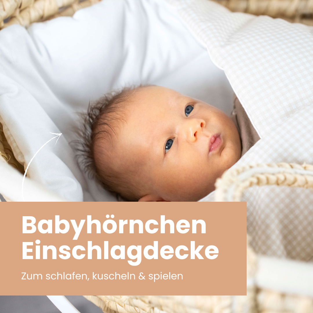 Babyhörnchen aus 100% Bio Baumwolle – Nachhaltige & kuschelige Einschlagdecke
