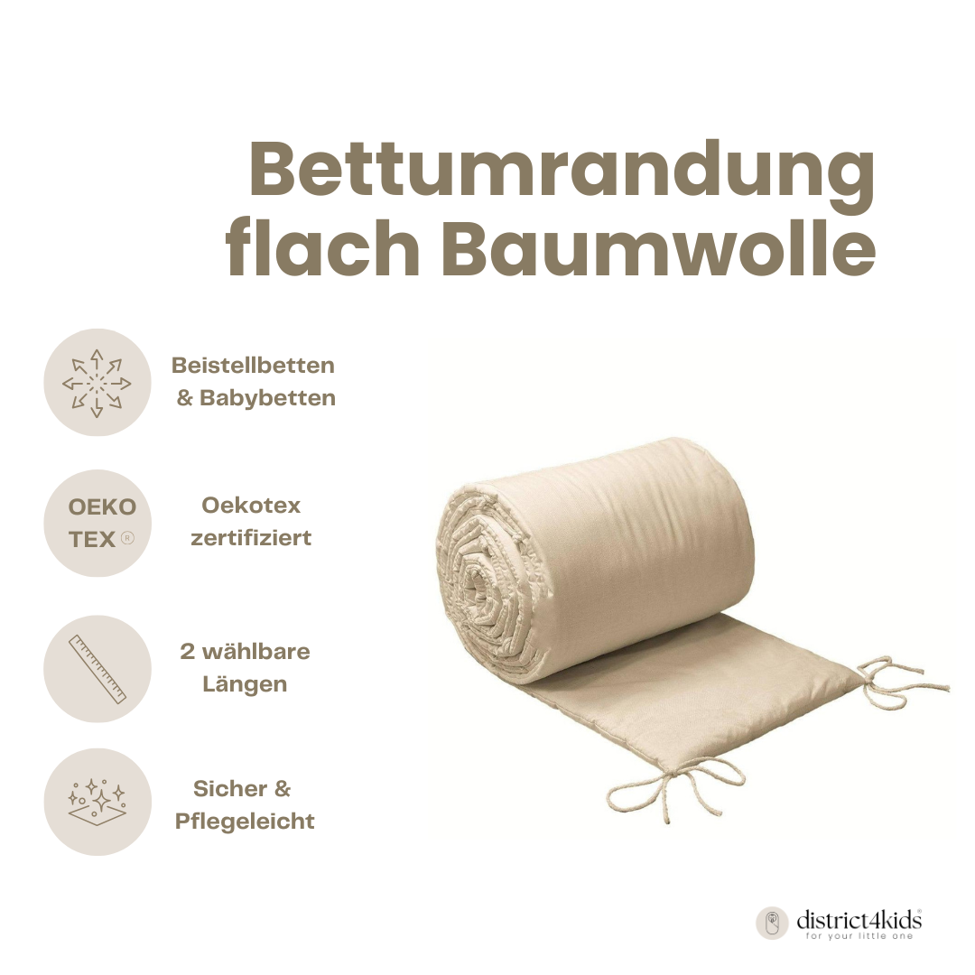 Bettumrandung Baumwolle für Baby- und Beistellbetten – Schutz, Komfort & Qualität