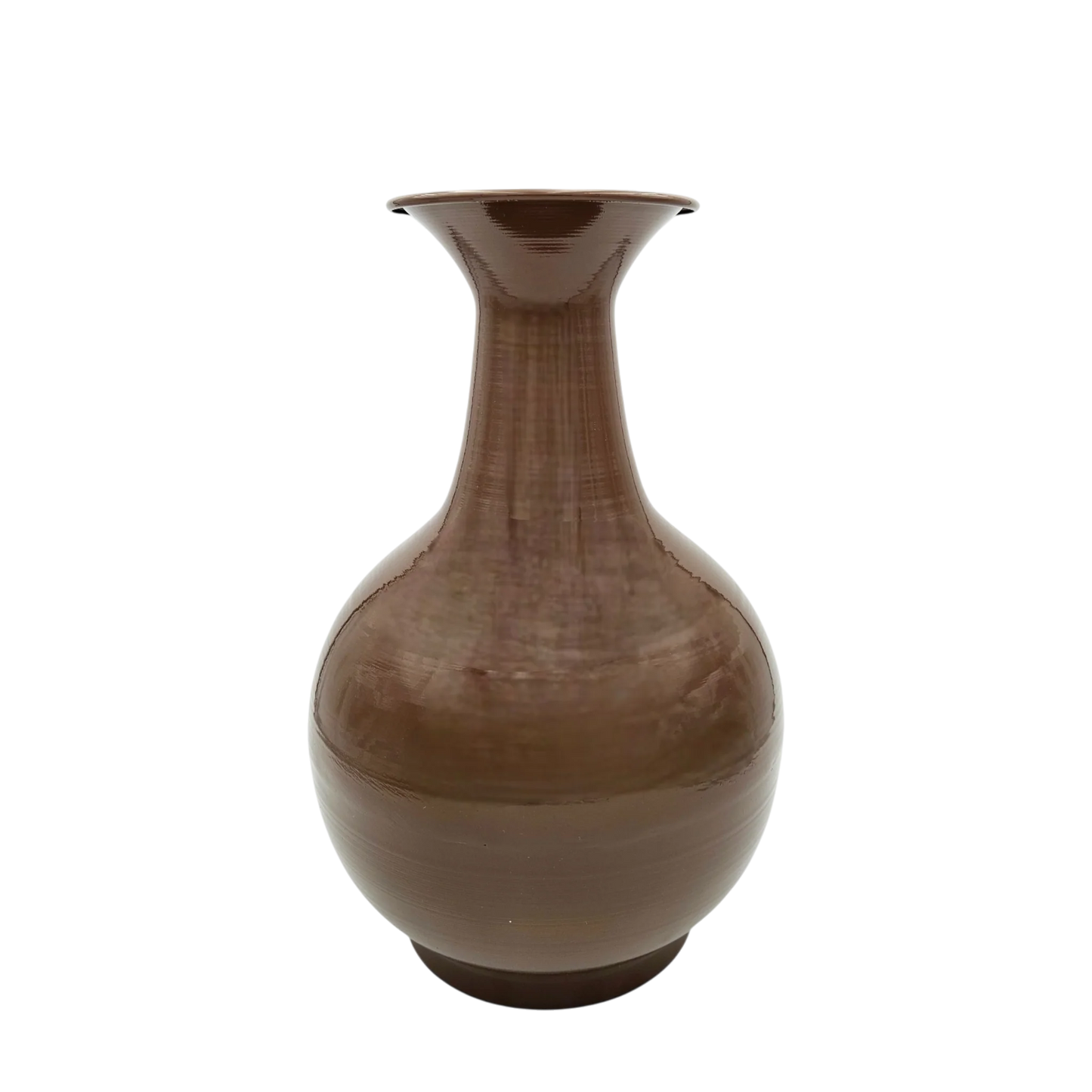 Vase Blumenvase XXL Dekovase Metallvase Beige Braun 38x25 Retro Blumengefäß
