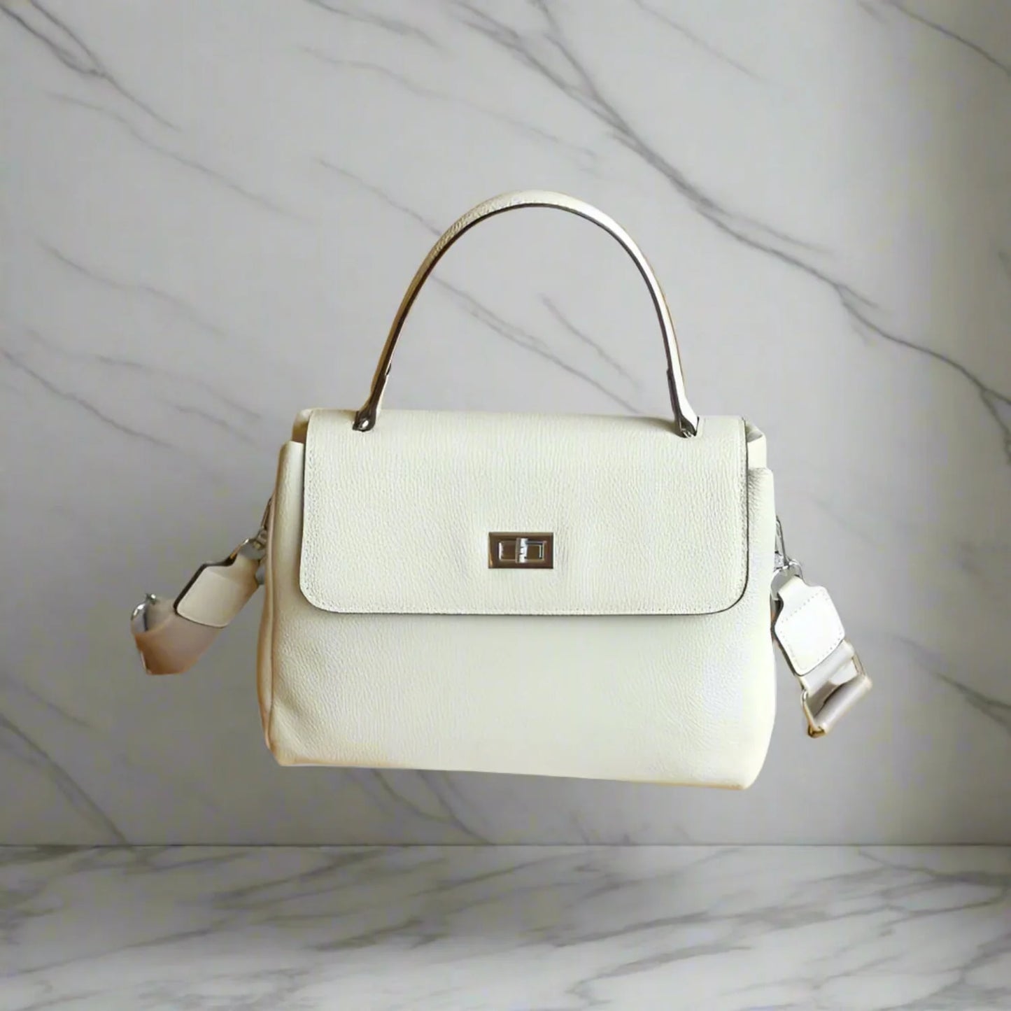 Hönnuð leðurtaska fyrir konur, retro axlar- og crossbody-skrifstofuveski