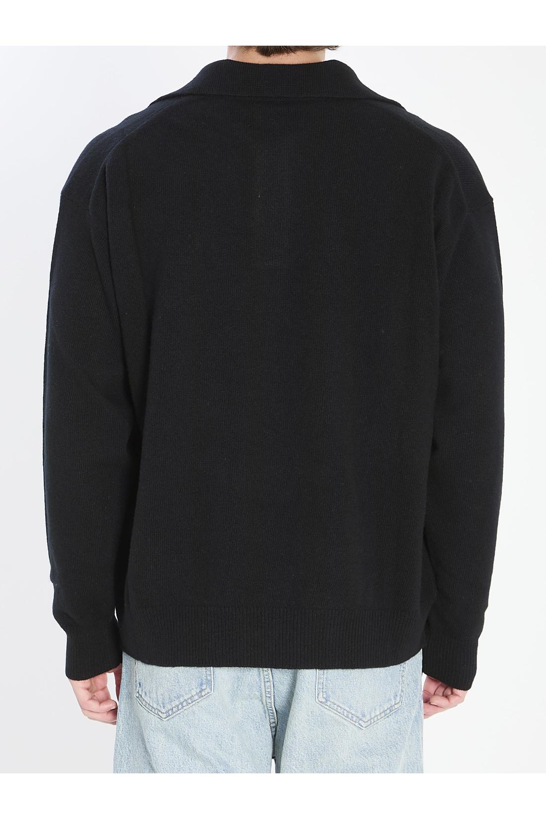 Wool and cashmere over polo