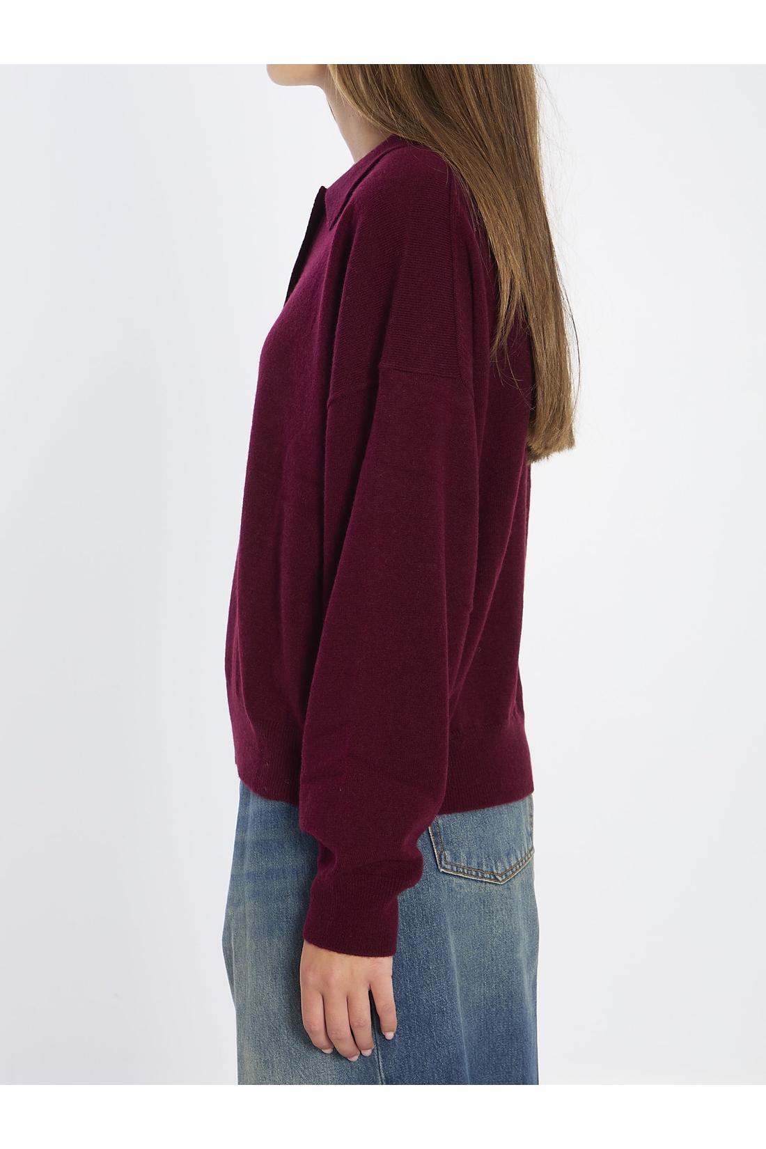 Wool and cashmere polo shirt