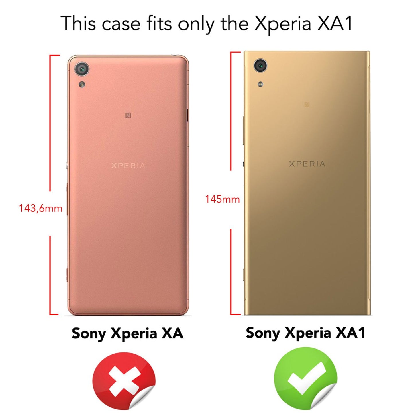 Sony Xperia XA1 símahulstur frá NALIA, sílikonhulstur, þunn gúmmívörn