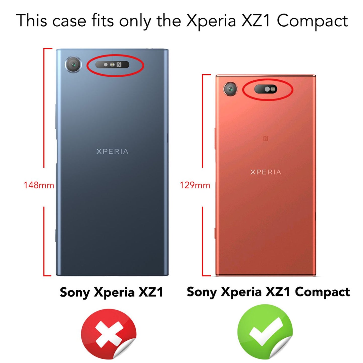 Sony Xperia XZ1 Compact símahulstur frá NALIA, sílikonhulstur, þunn vörn