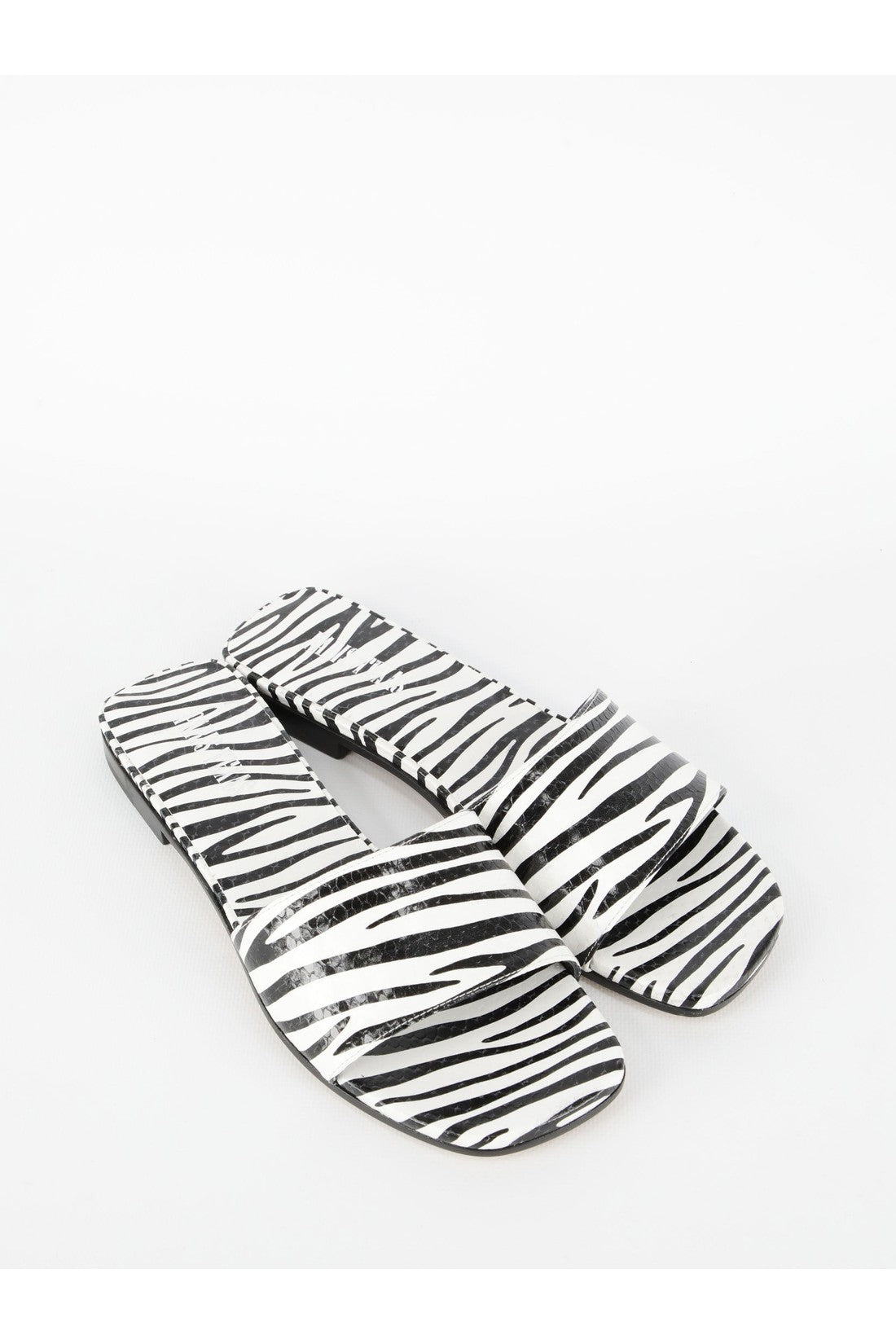 Zebra-print flat sandals