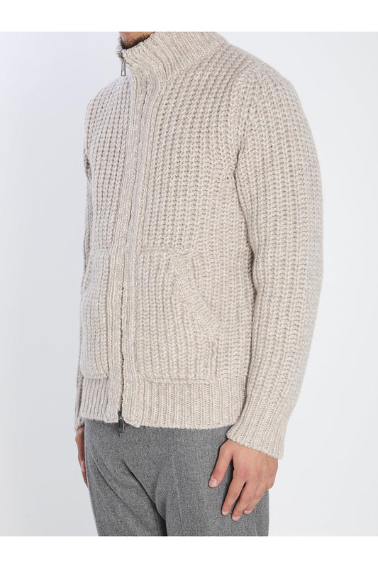 Zipped ribbed sweatshirt