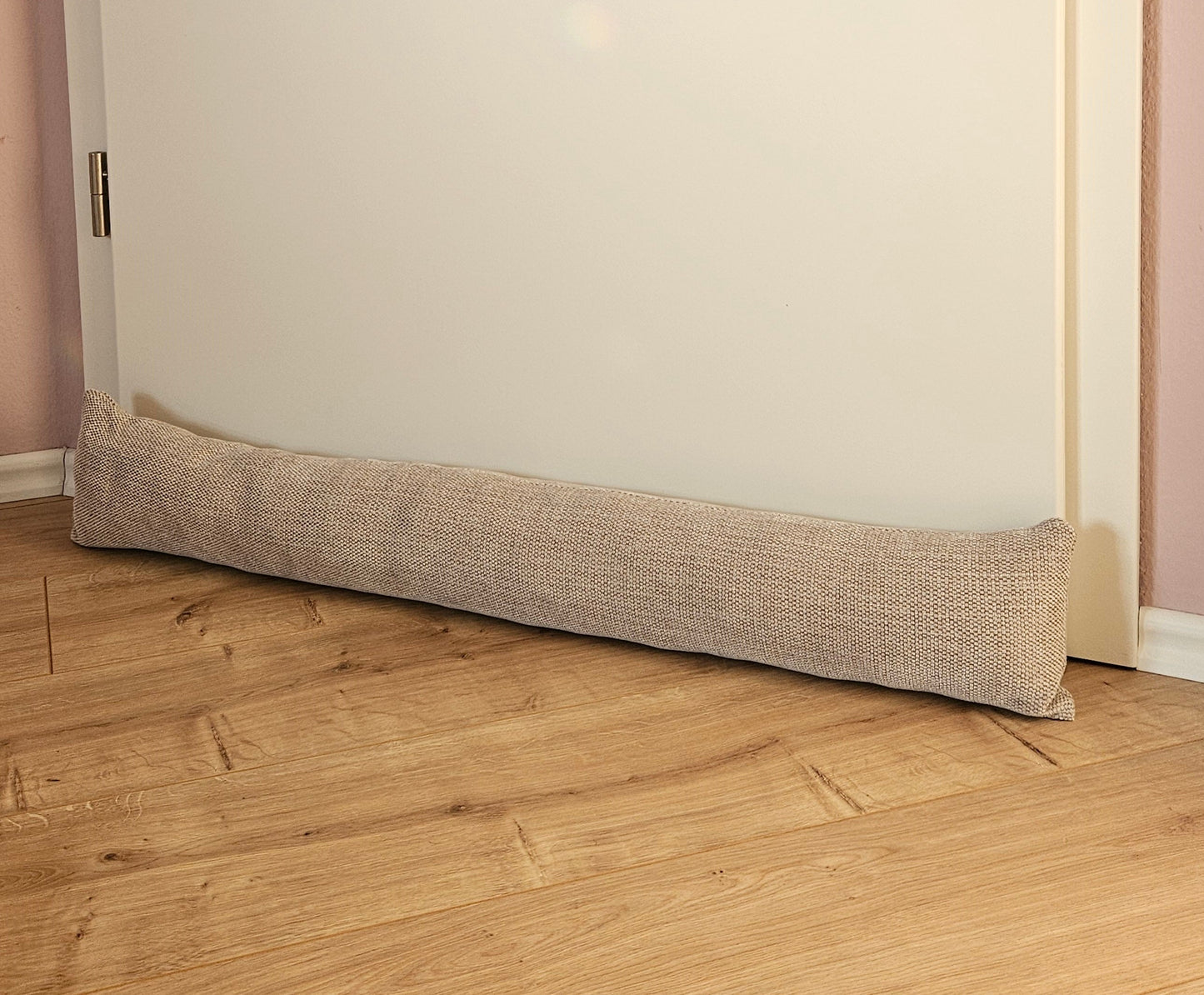 Zugluftstopper Türdichtung Türwindstopper Türen und Fenster Stoff grau creme beige 90 cm