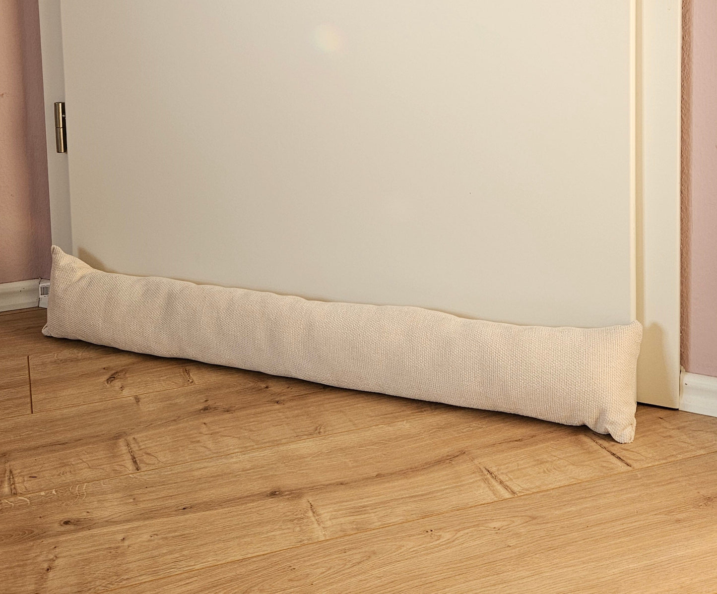 Zugluftstopper Türdichtung Türwindstopper Türen und Fenster Stoff grau creme beige 90 cm