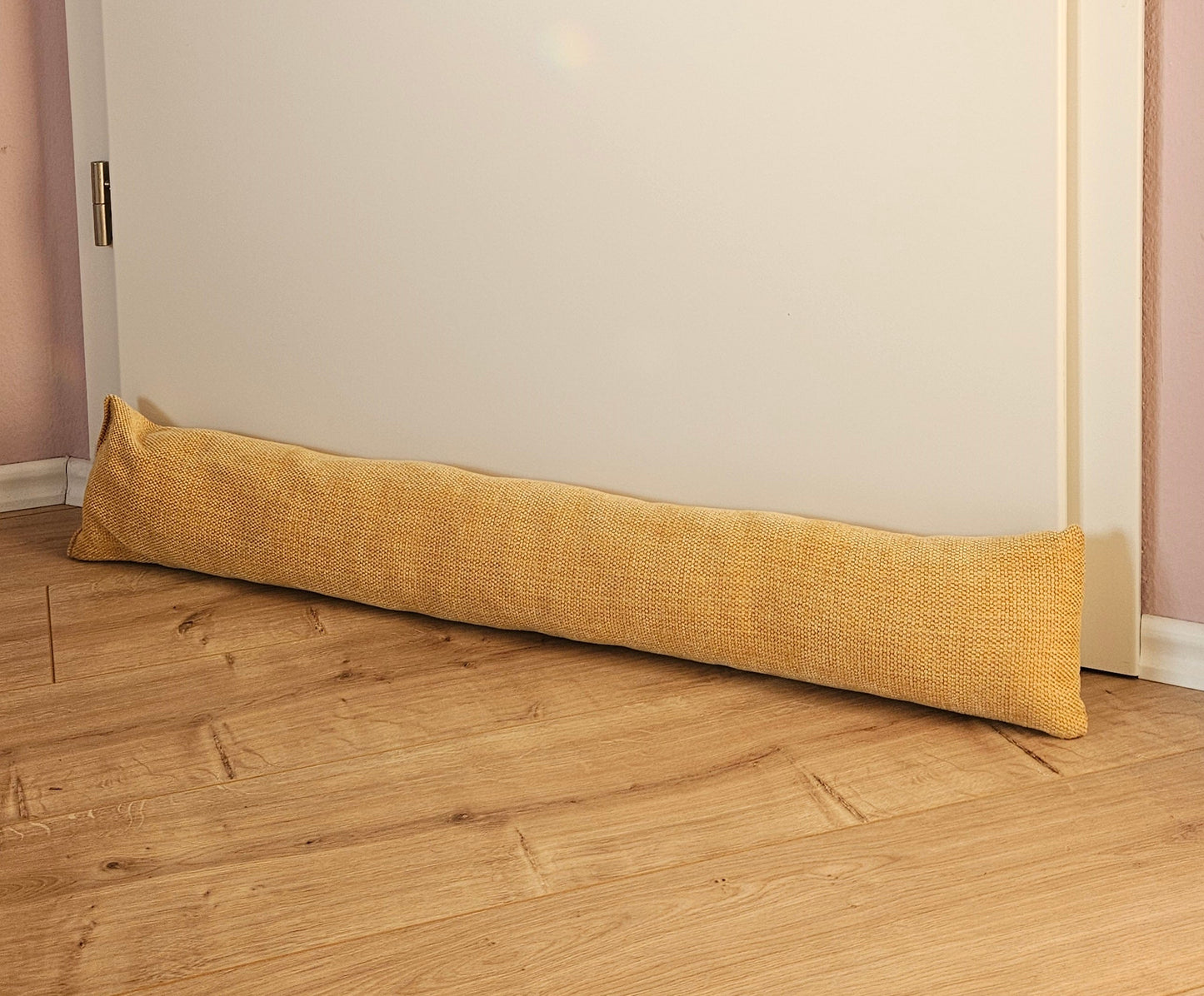 Zugluftstopper Türdichtung Türwindstopper Türen und Fenster Stoff grau creme beige 90 cm