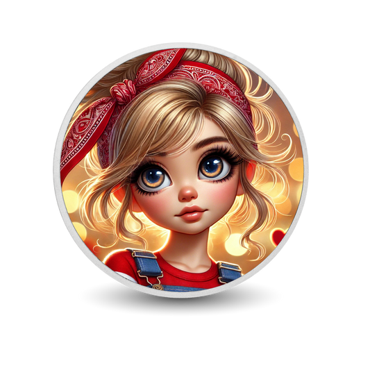 Golden Glow Girl 1oz Silver Coloured Coin