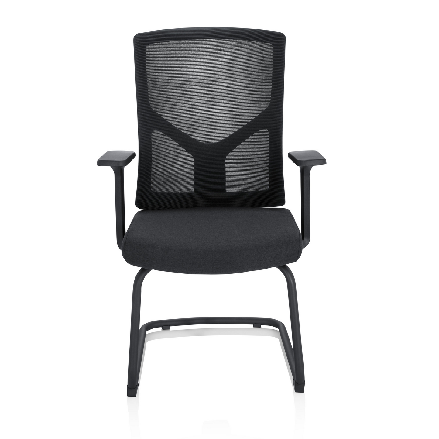 B-Ware Hjh Office Besucherstuhl Konferenzstuhl Stuhl Schwarz Armlehne Breton