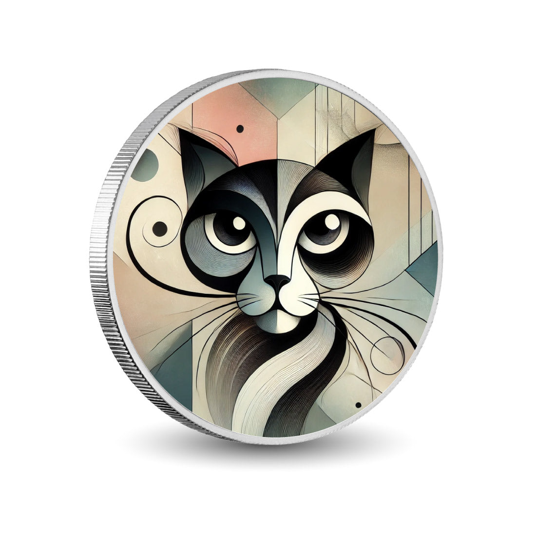 Abstract Whiskers: The Geometric Gaze Coloured Coin