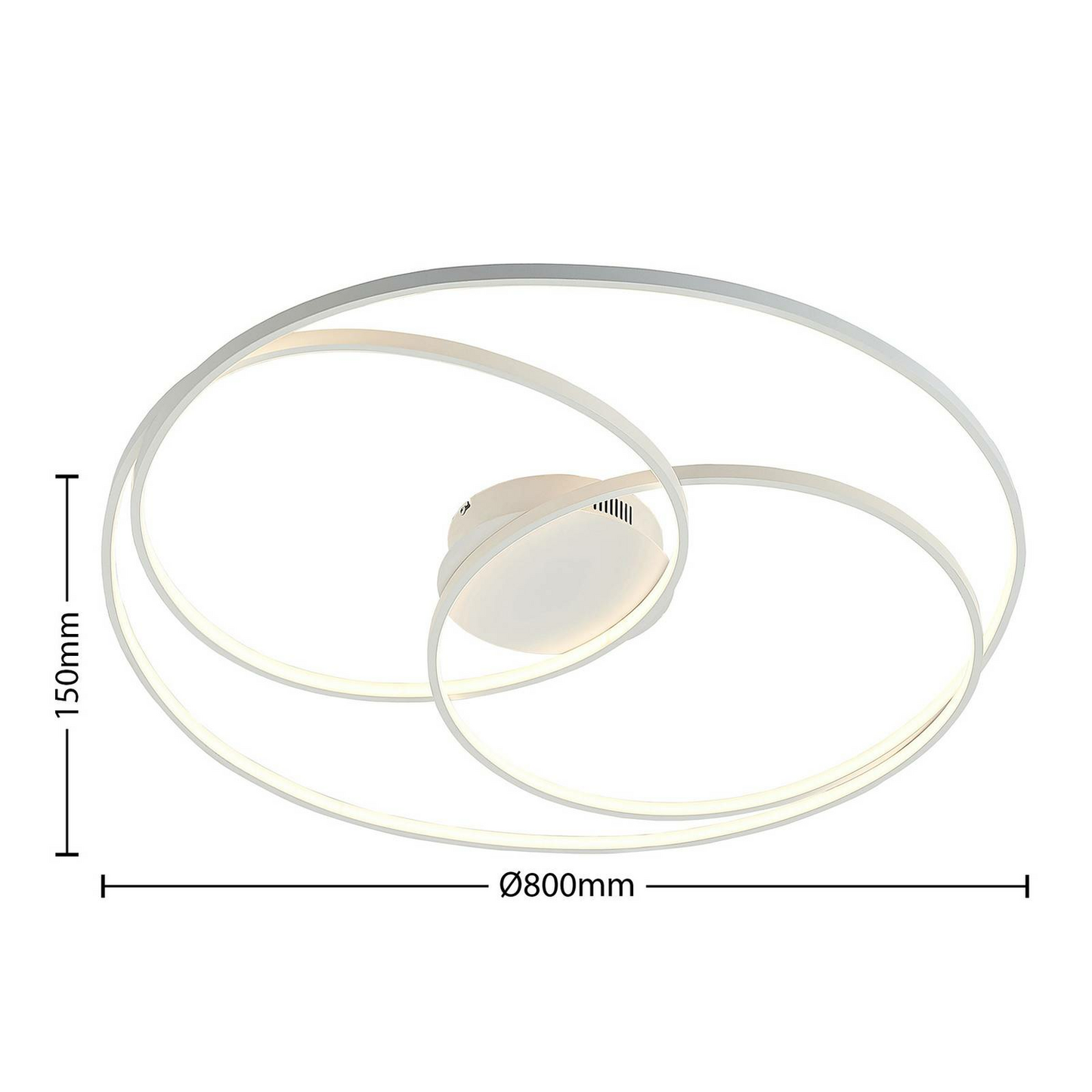 B-grade Lindby Kateryna LED ceiling lamp, pendant lamp, white, ø80cm, Led161 