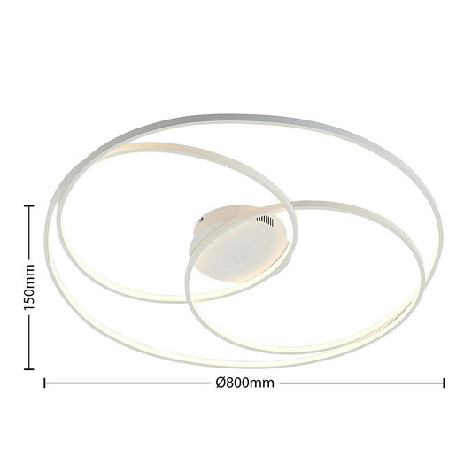 B-grade Lindby Kateryna LED ceiling lamp, pendant lamp, white, ø80cm, Led161 