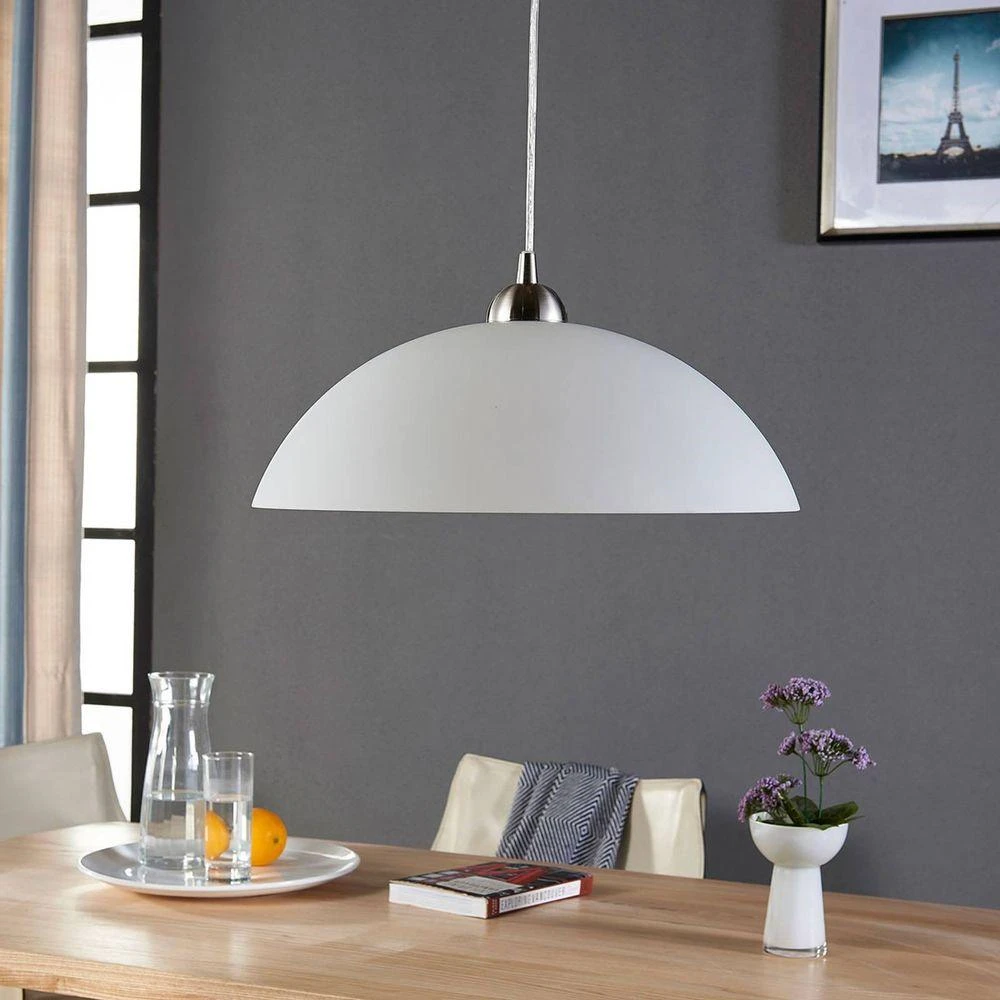 B-Ware Hängeleuchte Hängeleuchte Deckenleuchte Lindby Valeria Glas Lampe E27 Weiß