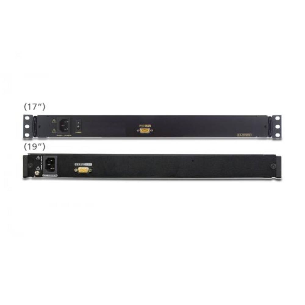 B-lager Aten Slideaway stjórnborð 17" LCD svissneskt-þýskt lyklaborð VGA KVM rofi