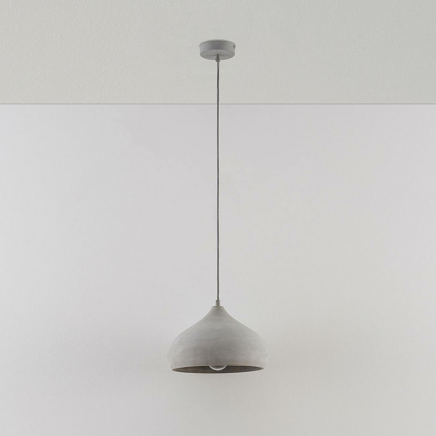 B-Ware Lindby Beton Pendelleuchte Morton Pendelleuchte Lampe Leuchte E27 ø 29 Cm G731